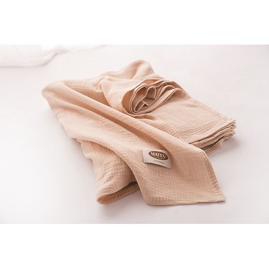 Couvre-lit mousseline 210x240 beige