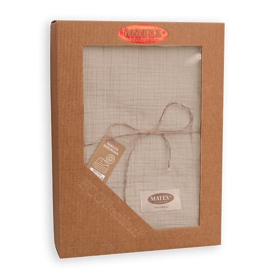 Couvre-lit mousseline 210x240 beige clair