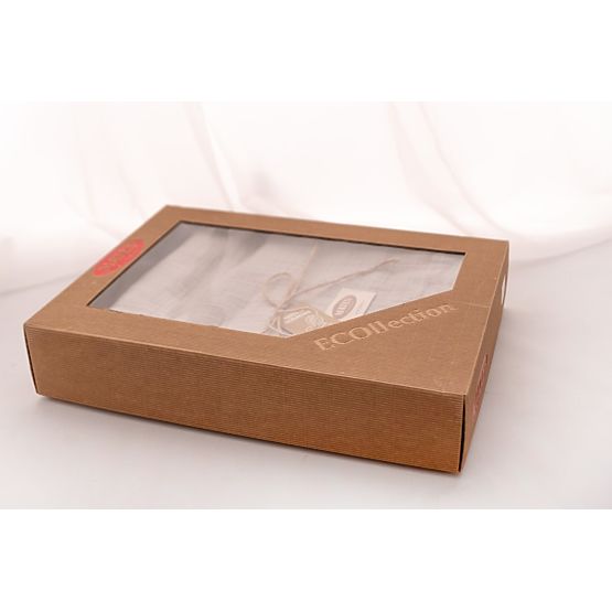 Couvre-lit mousseline 210x240 beige clair