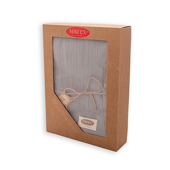 Couvre-lit mousseline 210x240 gris foncé