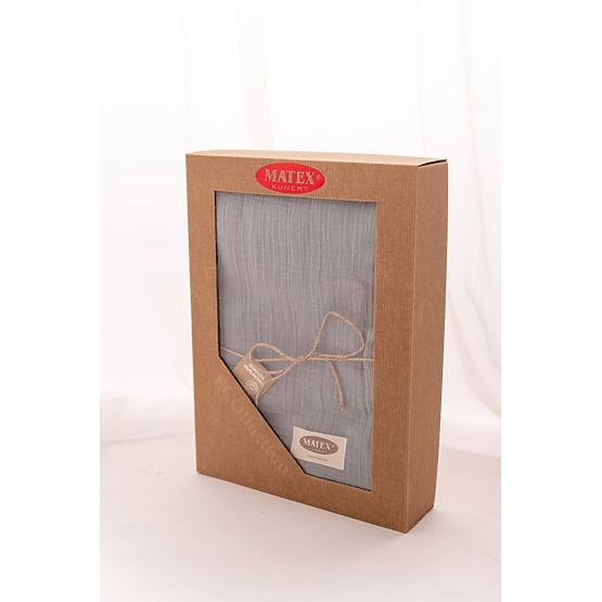 Couvre-lit mousseline 210x240 gris foncé