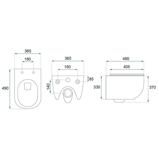 Cuvette WC suspendue Carlo Mini Tornado