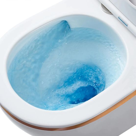 Cuvette WC suspendue Rea Carlo Mini Tornado GOLD EDGE