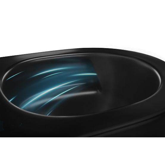 Cuvette WC suspendue Rea Carlo Mini Tornado NF NOIR MAT