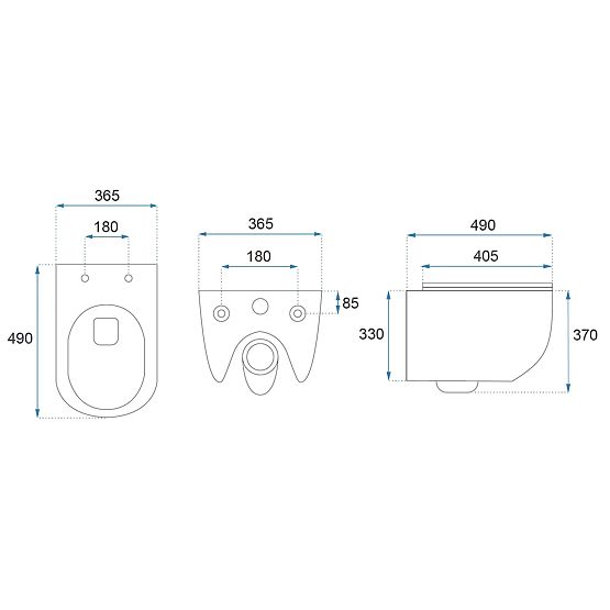 Cuvette WC suspendue Rea Carlo Mini Tornado NF