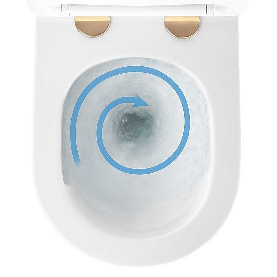 Cuvette WC suspendue Rea Carlo Mini Tornado NFQ GOLD EDGE