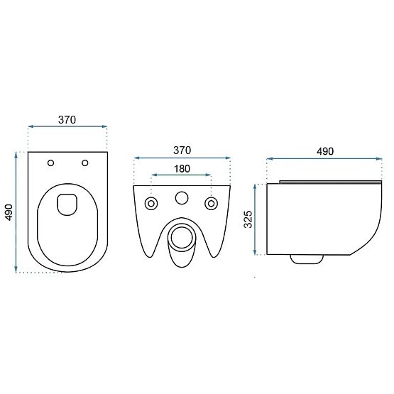Cuvette WC suspendue Rea Carter Tornado Aiax Shiny