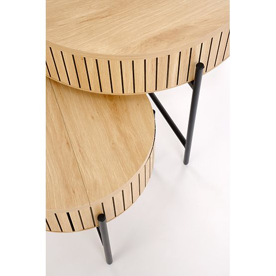 DANTE ensemble de 2 bancs, naturel / noir (1p=1ensemble)