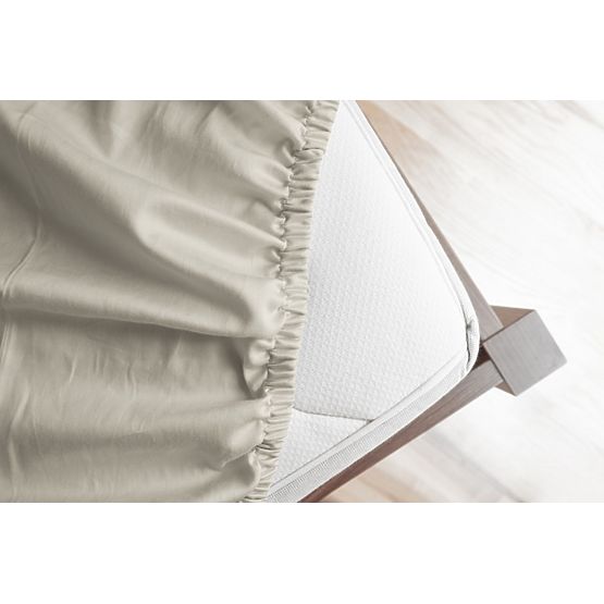 Drap-housse en micro-peluche de coton - 160-180x200 cm - naturel