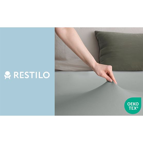 Drap-housse AMBER couleur gris style classique matière jersey 200-220x200 DecoKing