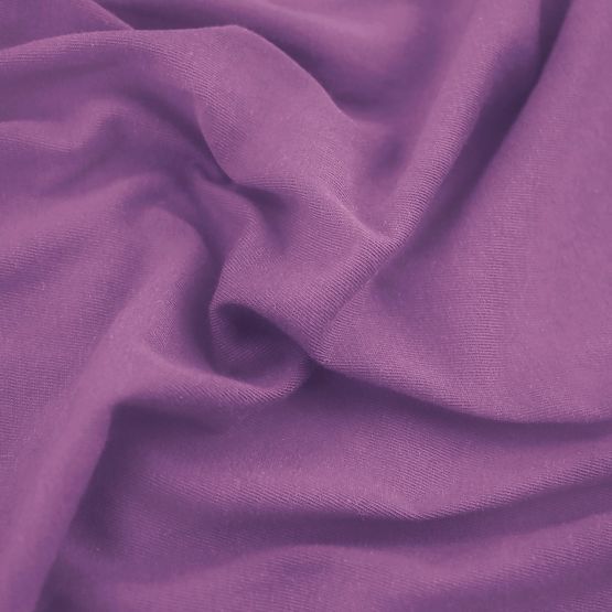 Drap-housse AMBER couleur violet style classique matière jersey 80-90x200 DecoKing