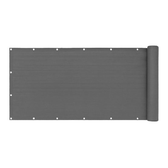 Écran de balcon avec ferrures 100x700 cm filet d'ombrage + éléments d'installation gris MultiGarden
