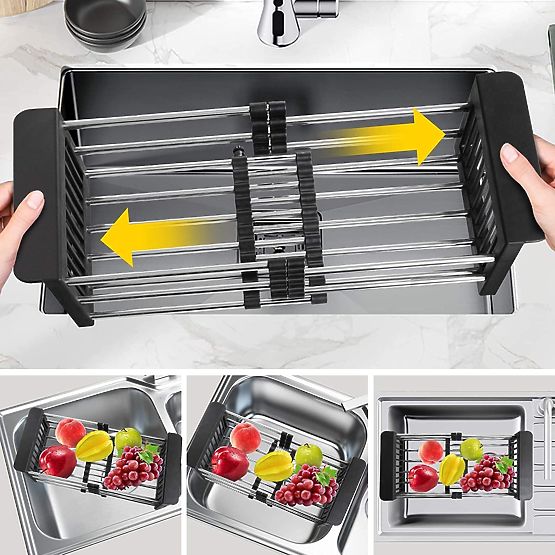 Égouttoir panier pour évier ORDOS noir