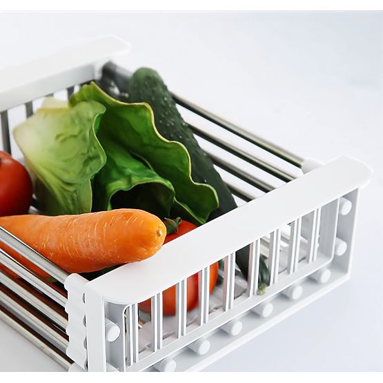 Égouttoir séchoir à légumes ORDOS blanc pour évier