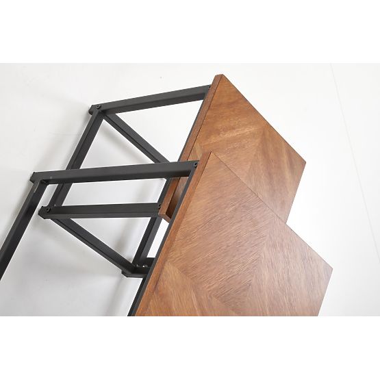 ELZA ensemble de 2 bancs, noyer / noir (1p=1 pièce)