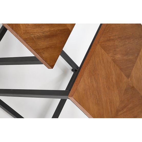 ELZA ensemble de 2 bancs, noyer / noir (1p=1 pièce)