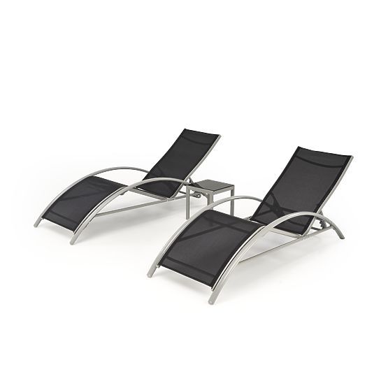 EMBOLO ensemble de 2 chaises longues + table (1p=1set)