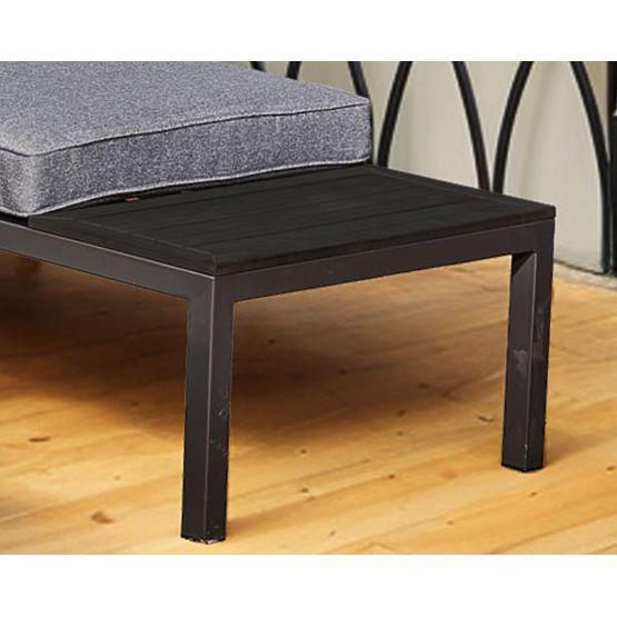 Ensemble 2 x Canapé d'Angle Deux Places en Acier VENTO Table Basse Noire