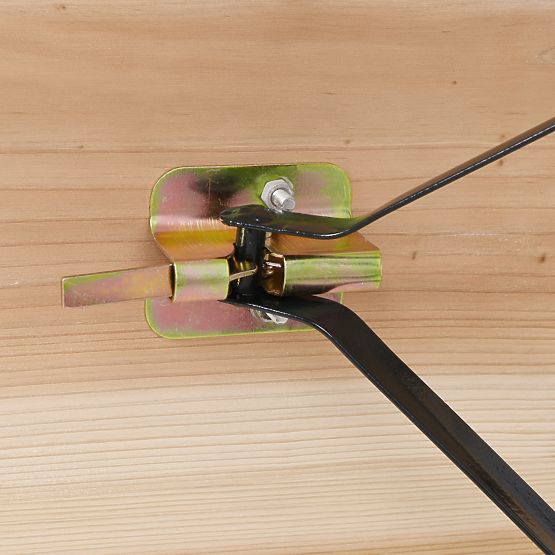 Ensemble acier-bois LAGER : table + 2 bancs 220 cm