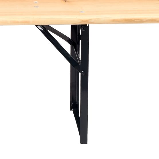 Ensemble acier-bois LAGER : table + 2 bancs 220 cm