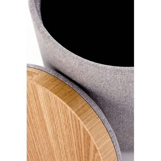 Ensemble de 2 poufs AVIKO, gris clair