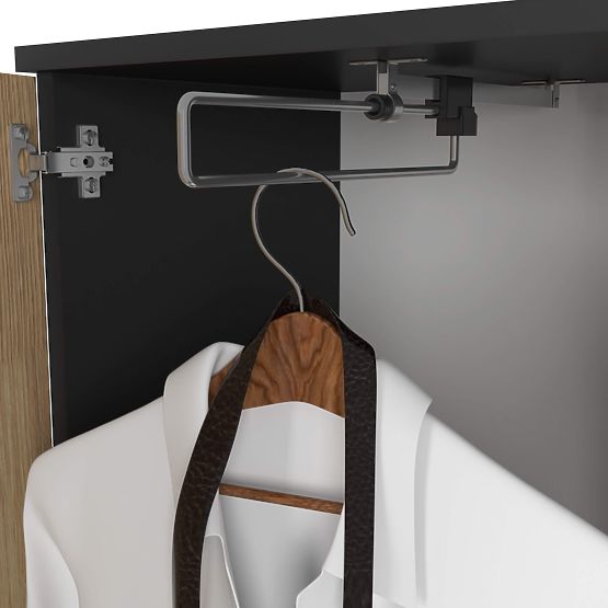 ENSEMBLE D'ENTRÉE ENTRO PK NOIR / CHÊNE ARTISAN