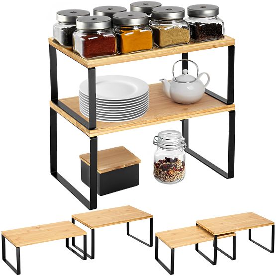 Ensemble de 2 étagères en bambou GINGER