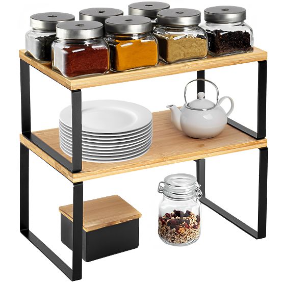 Ensemble de 2 étagères en bambou GINGER