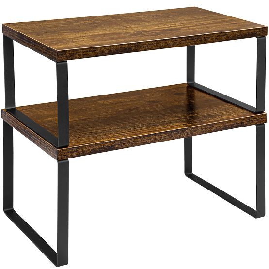 Ensemble de 2 étagères en bambou GINGER RUSTIC