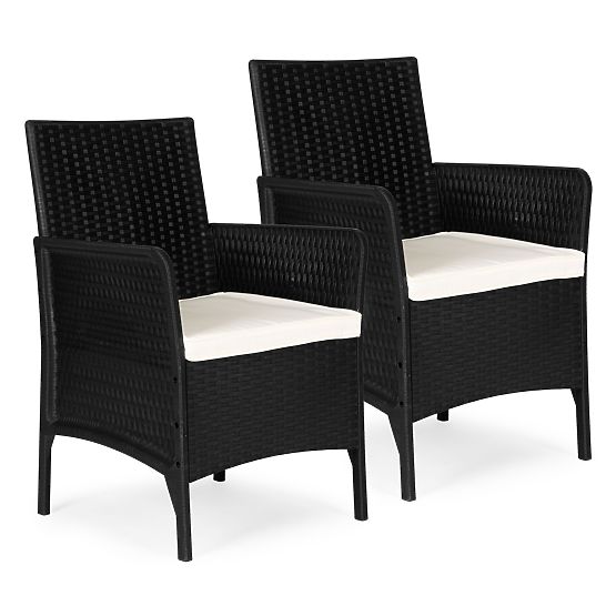 Ensemble de 2 fauteuils de jardin avec coussin, ensemble de chaises pour balcon, terrasse, jardin no