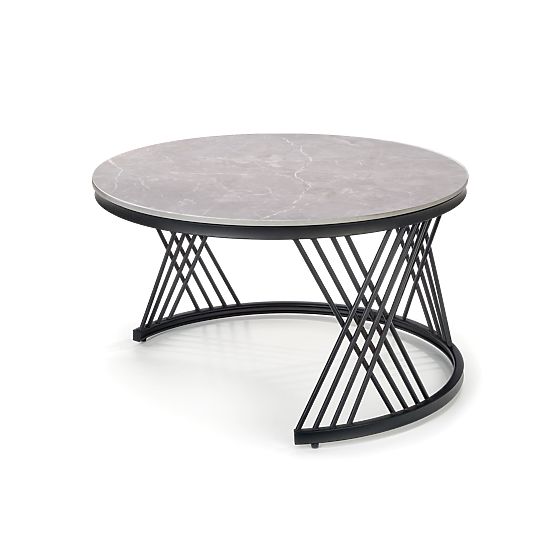 Ensemble de 2 tables FLAMINGO, marbre cendré/noir (2p=1ks)