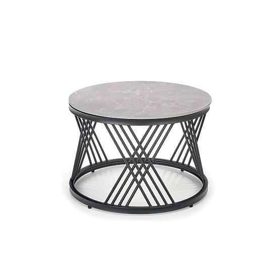 Ensemble de 2 tables FLAMINGO, marbre cendré/noir (2p=1ks)