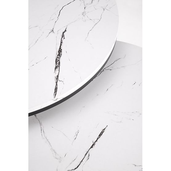 Ensemble de 2 tables JAVA, marbre blanc / noir (1p=1 pièce)