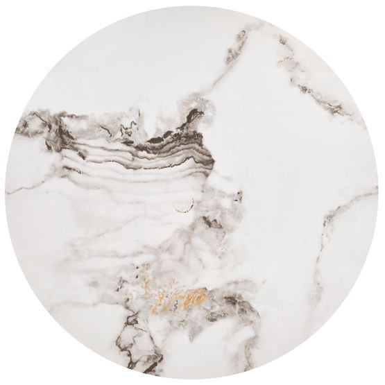 Ensemble de 3 tables GILDA, marbre blanc / noir (1p=1set)