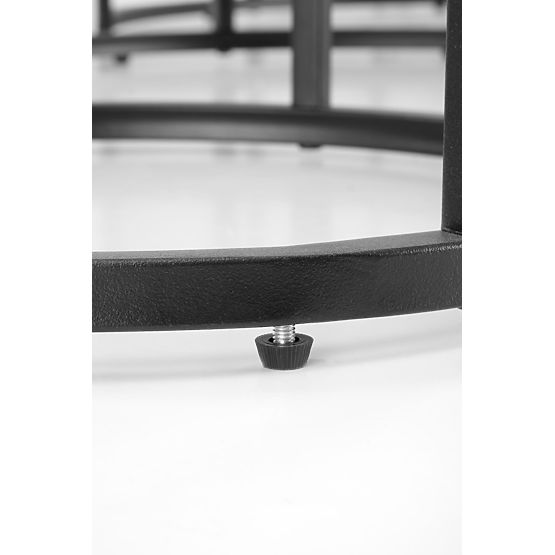 Ensemble de 3 tables GILDA, marbre blanc / noir (1p=1set)