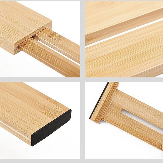 Ensemble de 4 séparateurs de tiroir en bambou RITA