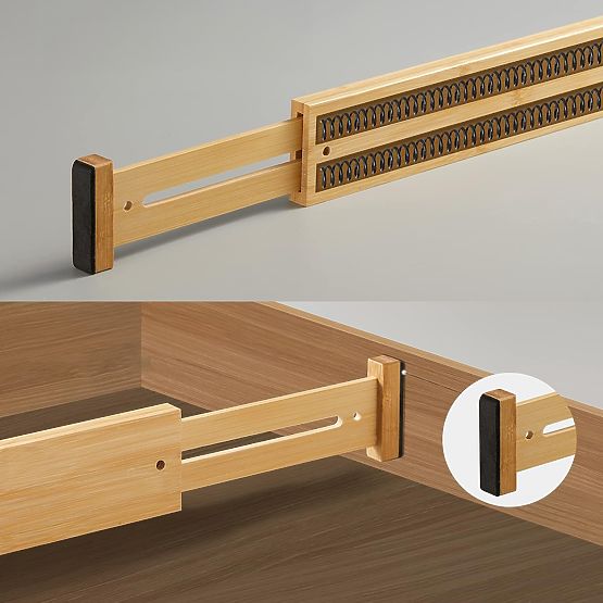 Ensemble de 4 séparateurs de tiroir en bambou RITA