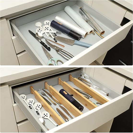 Ensemble de 4 séparateurs de tiroir en bambou RITA