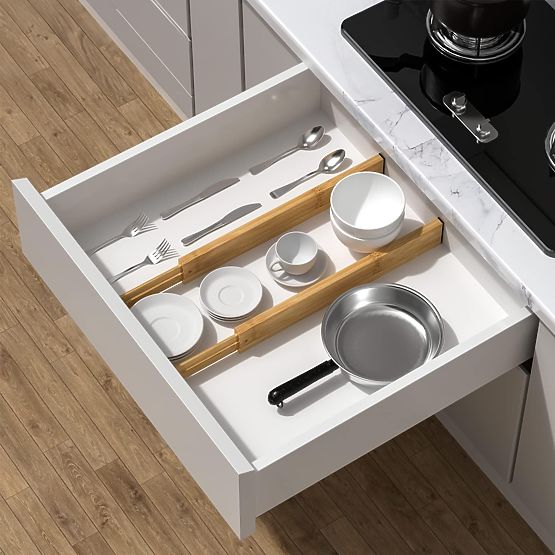 Ensemble de 4 séparateurs de tiroir en bambou RITA