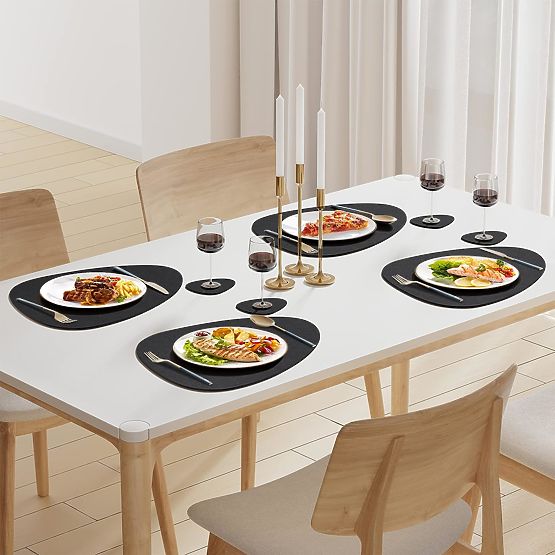 Ensemble de 8 sets de table TRIVAL BLACK
