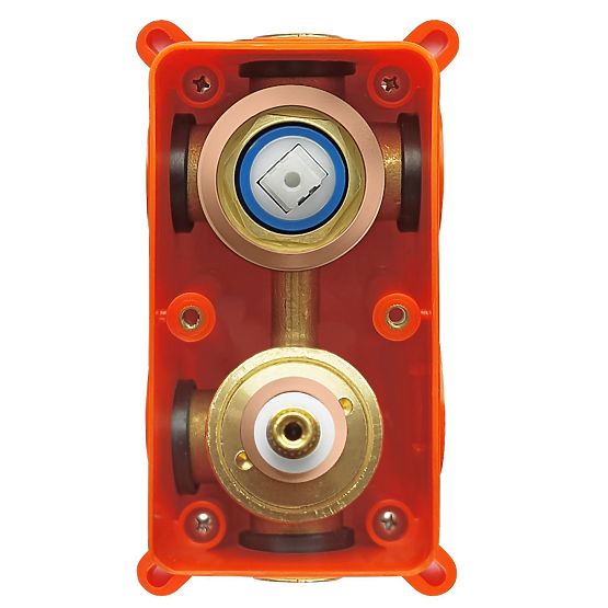 Ensemble de bain-douche encastré Rea Lungo Cuivre + BOX