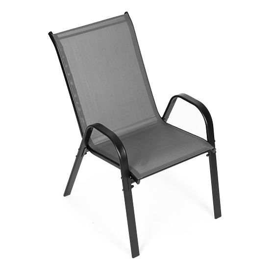 Ensemble de chaises de jardin pour terrasse et balcon gris