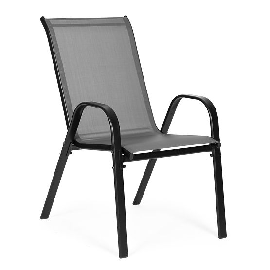 Ensemble de chaises de jardin pour terrasse et balcon gris