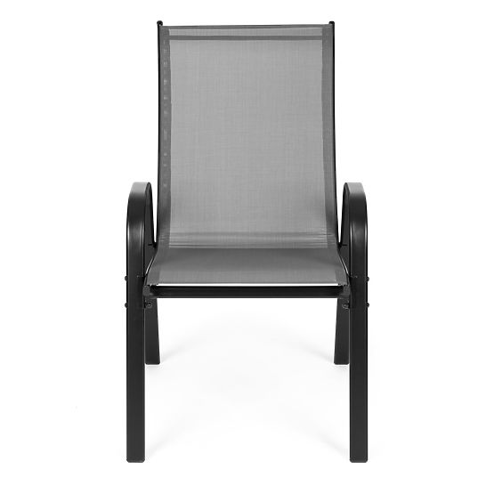 Ensemble de chaises de jardin pour terrasse et balcon gris