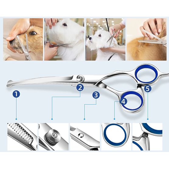Ensemble de ciseaux pour animaux GROMMY pour chien et chat