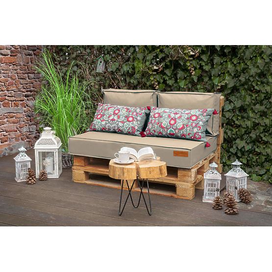 Ensemble de coussins pour meubles en palette - Beige
