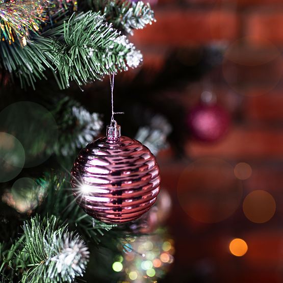 Ensemble de décorations de Noël Lila/Rose 208 pcs