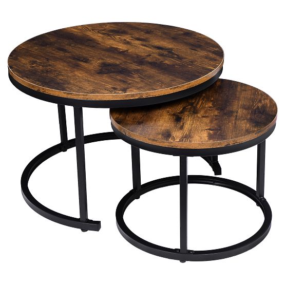 Ensemble de deux tables loft Galen Rustic