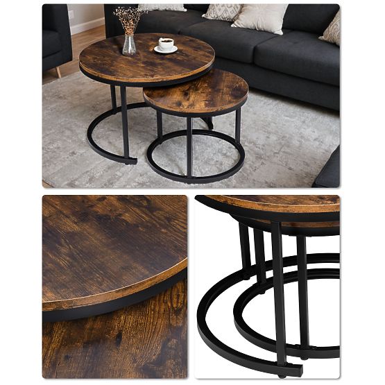 Ensemble de deux tables loft Galen Rustic