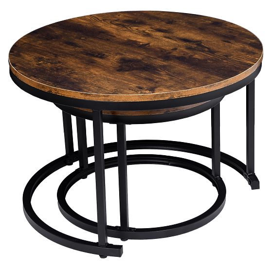 Ensemble de deux tables loft Galen Rustic